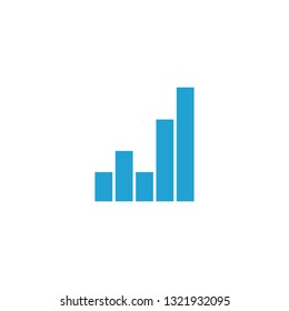 Statistics icon. Vector flat design