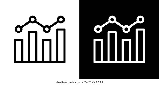 Statistics icon vector, illustration logo template in trendy style