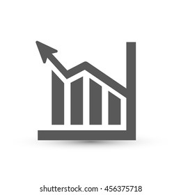 Statistics Icon vector isolated on white background. Graph symbol for your design, logo, application, presentation, UI