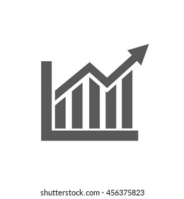 Statistics Icon vector isolated on white background. Graph symbol for your design, logo, application, presentation, UI