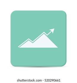 Statistics Icon vector isolated on blue background. Graph symbol for your design, logo, application, presentation