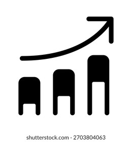 Ilustração de design de símbolo de vetor de ícone de estatísticas