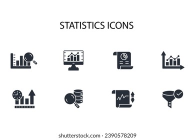 Statistics icon. vector.Editable stroke.linear style sign for use web design,logo.Symbol illustration.