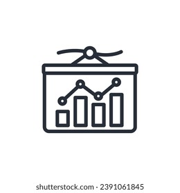 statistics icon. vector.Editable stroke.linear style sign for use web design,logo.Symbol illustration.