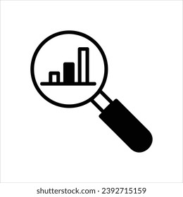   Icono de estadísticas con vector de fondo blanco