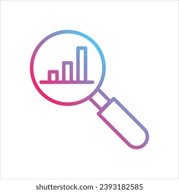 Statistics icon with white background vector