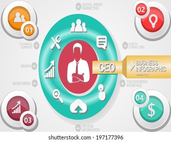 Statistics icons and charts set in flat design suitable for info graphics, presentations, web design, vector illustration