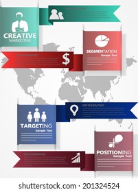 Statistics icons and charts set in flat design suitable for info graphics, presentations, web design, vector illustration