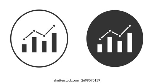 Statistics icons collection. Filled flat icons