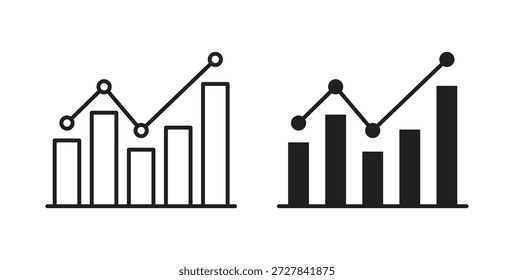 Statistiksymbole. Gliederungssymbole, Vektorsammlung. flache Illustrationen