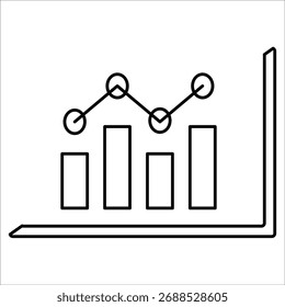 statistics icons. simple line vector
