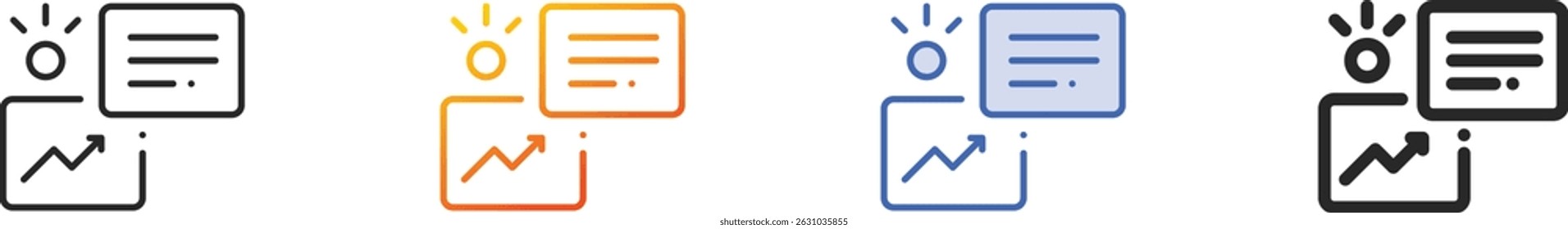 statistics icon.Thin Linear, Gradient, Blue Stroke and bold Style Design Isolated On White Background