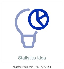 Statistics Idea and innovation icon concept