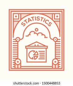 STATISTICS AND ILLUSTRATION ICON CONCEPT