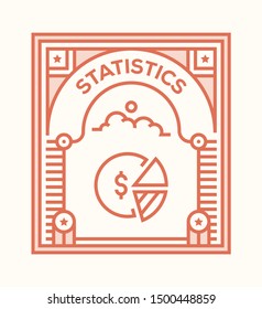 STATISTICS AND ILLUSTRATION ICON CONCEPT