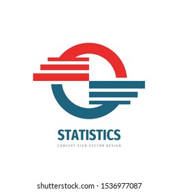 Statistics infographic concept logo template design. Business solution creative sign. Vestor illustration.