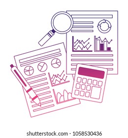 statistics infographic set icons