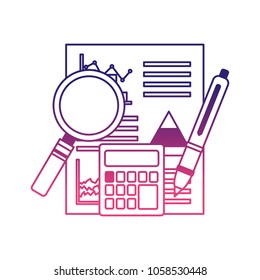 statistics infographic set icons