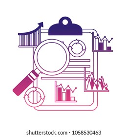 statistics infographic set icons