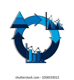 statistics infographic set icons