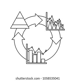 statistics infographic set icons