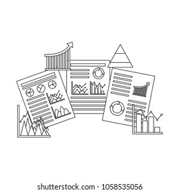 statistics infographic set icons