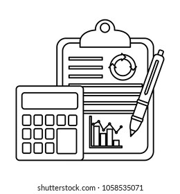 statistics infographic set icons