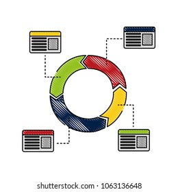 statistics and infographics set icons