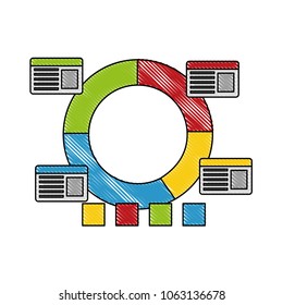 statistics and infographics set icons