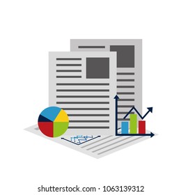 statistics and infographics set icons