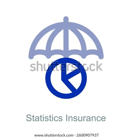 Statistics Insurance and safety icon concept