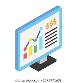 Statistics isometric 3D. use for modern concept, print, UI, UX kit, web and app development. Vector EPS 10, related to education, business, finance, investment.