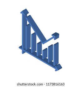 Statistics isometric left top view 3D icon