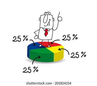 Statistiken. Joe, der Geschäftsmann, ist Statistiker