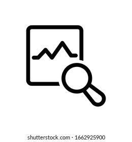 Statistikzeilensymbol auf weißem Hintergrund