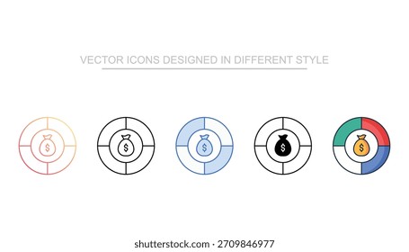 Estatísticas linha ícone vetorial stock com fundo branco