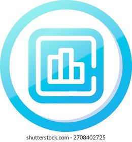 Design de ícone de vetor de linha de estatísticas