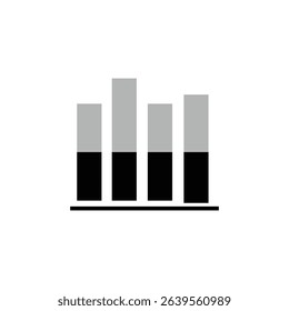statistics  logo icon illustration flat