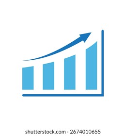 statistics  logo icon illustration flat