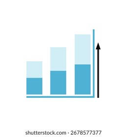 statistics  logo icon illustration flat
