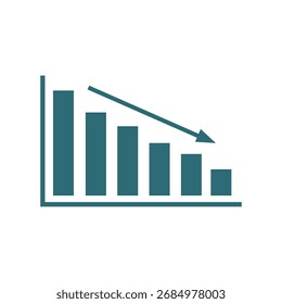 statistics logo icon illustration flat