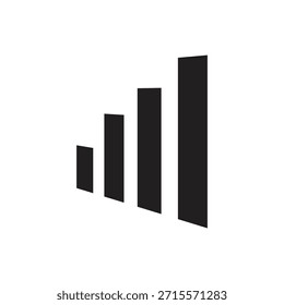 Ilustración de icono de logotipo de estadísticas plana