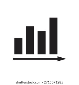 estatísticas ícone do logotipo ilustração plano
