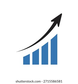 estatísticas ícone do logotipo ilustração plano