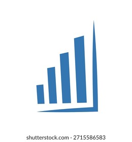 estatísticas ícone do logotipo ilustração plano