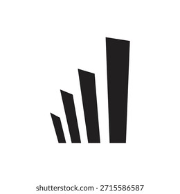 estatísticas ícone do logotipo ilustração plano