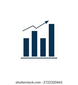 estatísticas ícone do logotipo ilustração plano