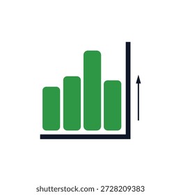 estatísticas ícone do logotipo ilustração plano
