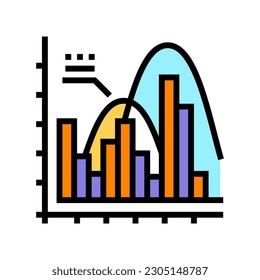 statistics math science education color icon vector. statistics math science education sign. isolated symbol illustration