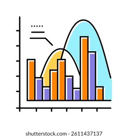 statistics math science education color icon vector. statistics math science education sign. isolated symbol illustration